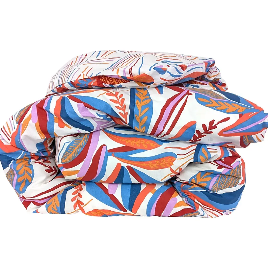 Linnea Housse de couette 140x200 cm coton PERROQUET multicolore Salsa Hot