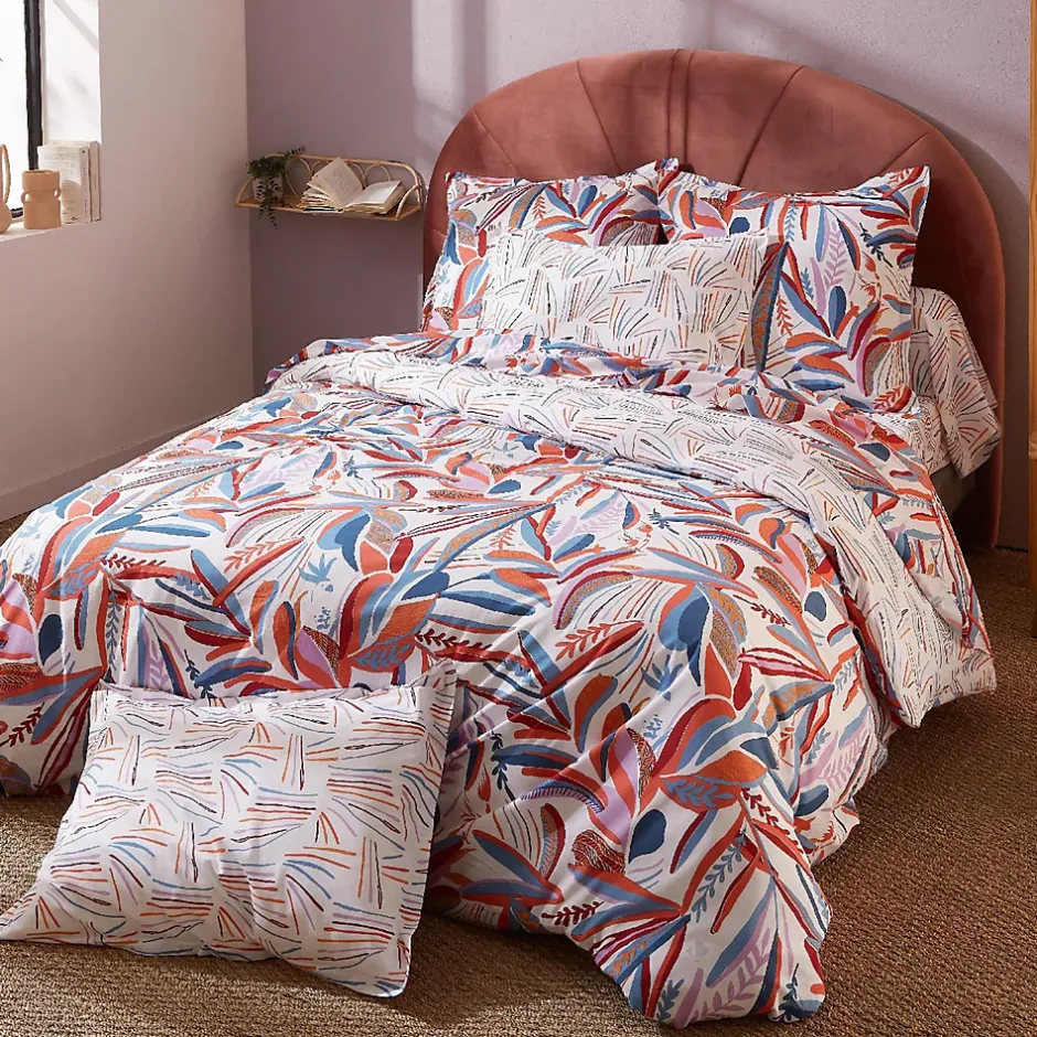 Linnea Housse de couette 140x200 cm coton PERROQUET multicolore Salsa Hot