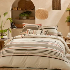 Linnea Housse de couette 280x240 cm coton HUGO beige/corail