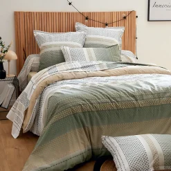 Linnea Housse de couette 260x240 cm coton NIAGARA vert Kaki