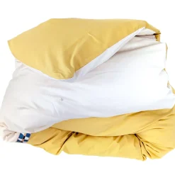 Linnea Housse de couette 140x200 cm en percale coton ROMY Ambre