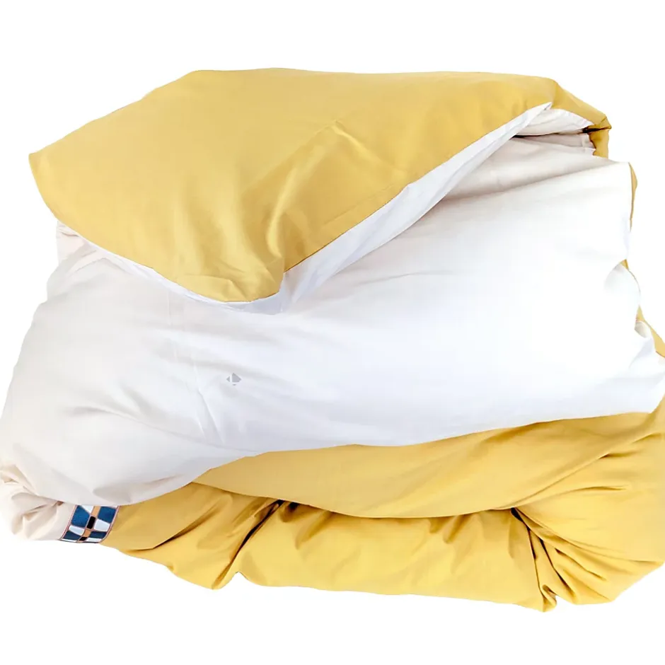 Linnea Housse de couette 140x200 cm en percale coton ROMY Ambre