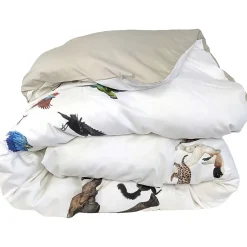 Linnea Housse de couette 140x200 cm en 100% percale de coton NOÉ blanc Hot
