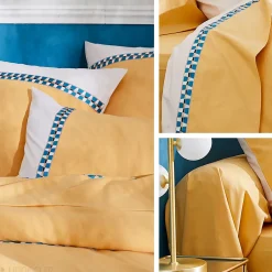 Linnea Housse de couette 240x220 cm en percale coton ROMY Ambre New