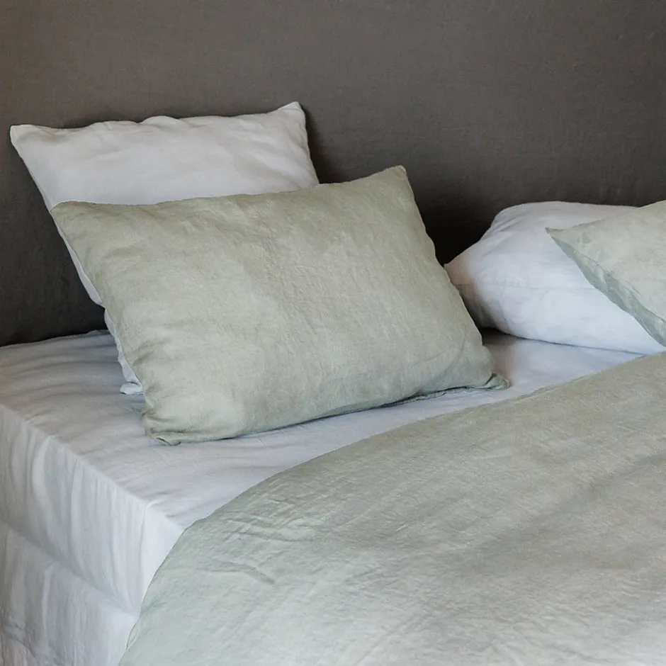 Linnea Housse de couette 260X240 cm lin lavé SONATE vert Lichen