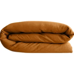Linnea Housse de couette 260X240 cm lin lavé SONATE orange Terre cuite