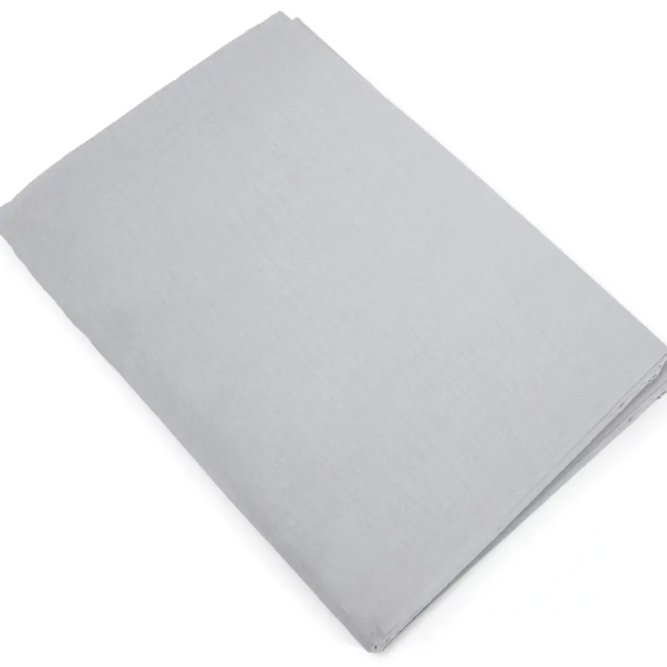 Linnea Housse de couette 260x240 cm mousseline de coton MILOS blanc neige New