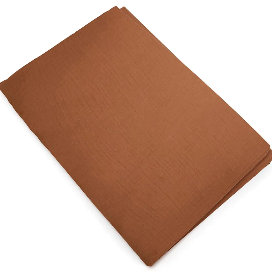 Linnea Housse de couette 240x220 cm mousseline de coton MILOS marron terre cuite Best