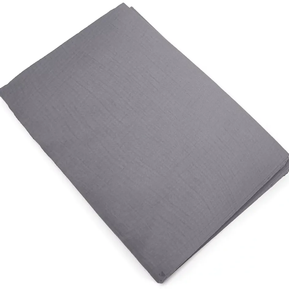 Linnea Housse de couette 240x220 cm mousseline de coton MILOS gris cendre Clearance