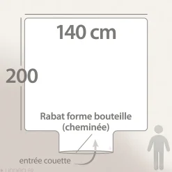 Linnea Housse de couette 140x200 cm percale coton GABY vert Kaki Clearance