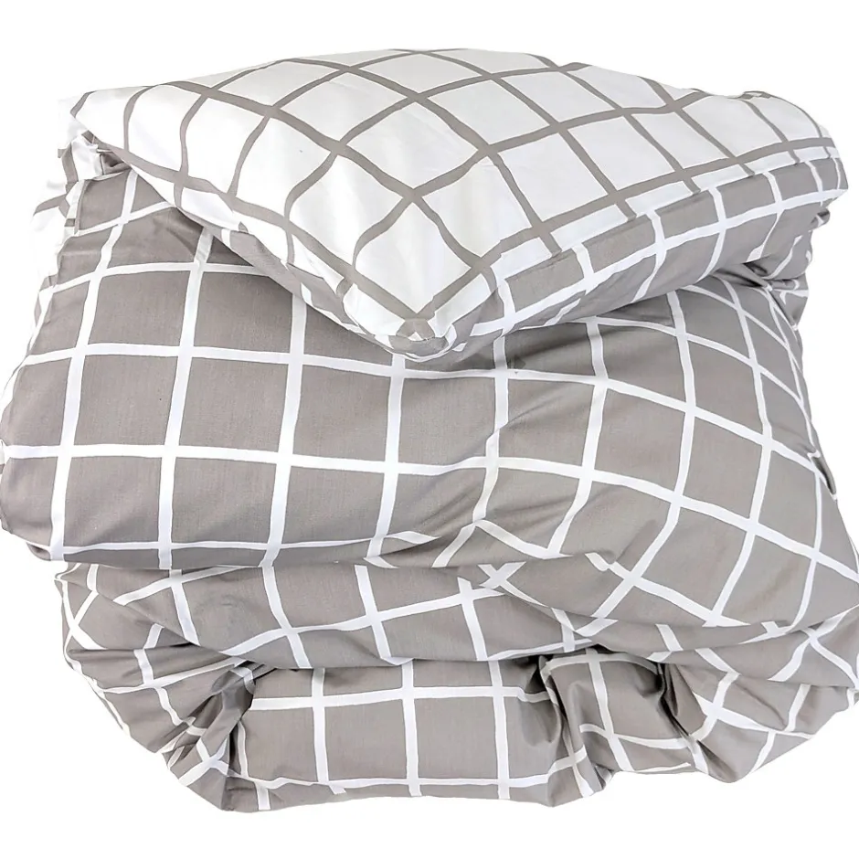 Linnea Housse de couette 260x240 cm percale coton DDM MAX Gris