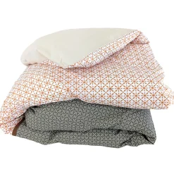 Linnea Housse de couette 260x240 cm percale coton GABIN marron