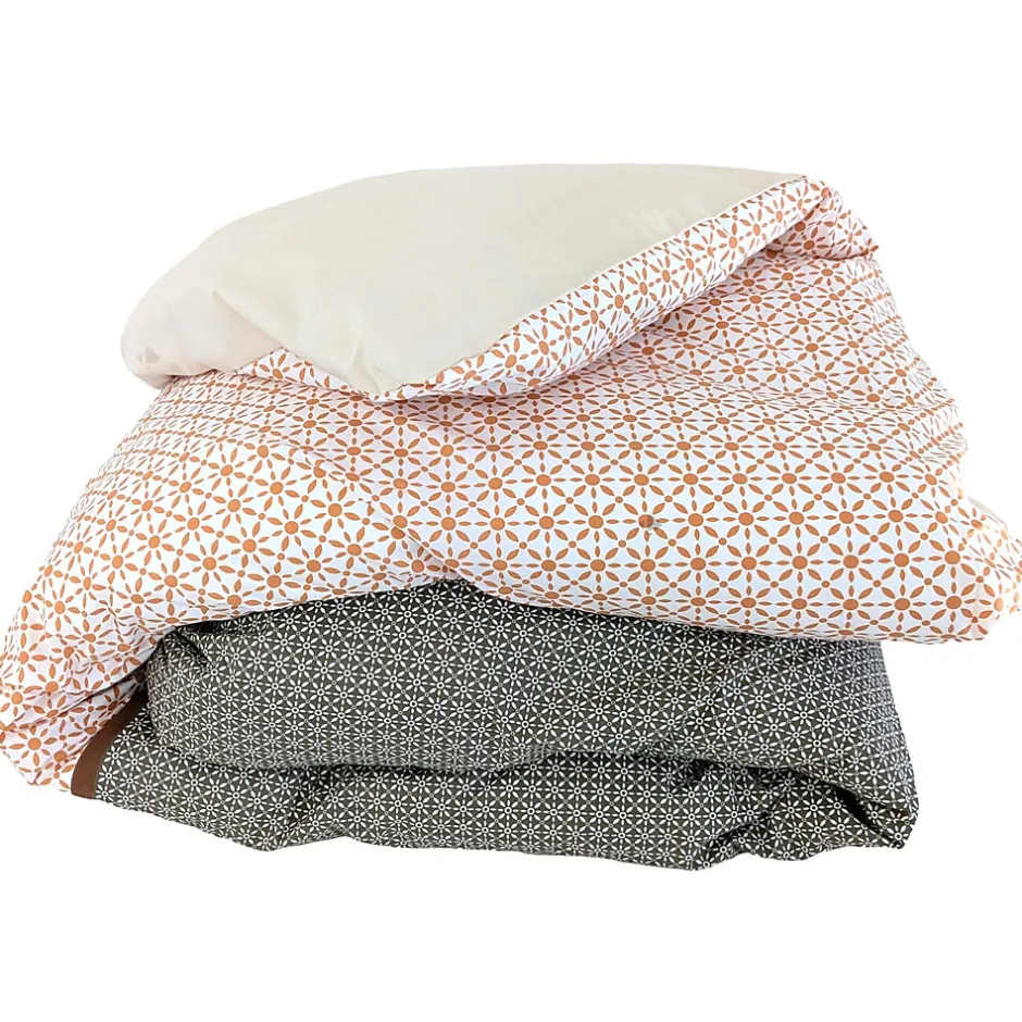Linnea Housse de couette 260x240 cm percale coton GABIN marron