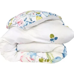 Linnea Housse de couette 200x200 cm percale coton NENUPHAR aqua Discount