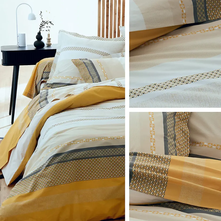 Linnea Housse de couette 240x220 cm percale coton MARLOW Miel Hot
