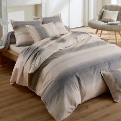Linnea Housse de couette 240x220 cm percale coton ESTEBAN Beige