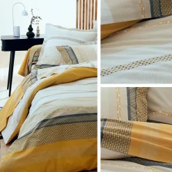 Linnea Housse de couette 200x200 cm percale coton MARLOW Miel Best