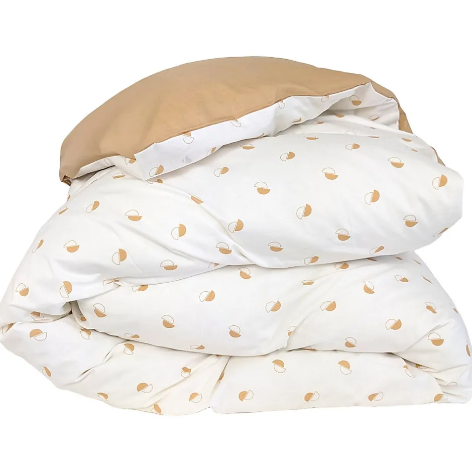 Linnea Housse de couette 300x240 cm percale coton ALEX marron Moka