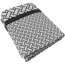 Linnea Housse de couette 240x220 cm percale coton RIVIERA noir Réglisse Hot