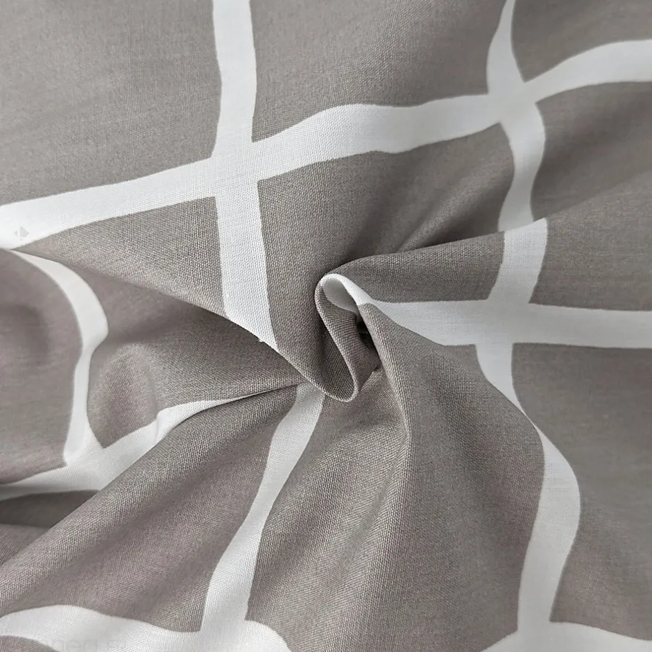 Linnea Housse de couette 200x200 cm percale coton DDM MAX Gris Outlet