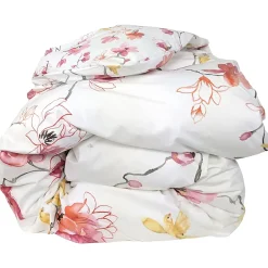 Linnea Housse de couette 280x240 cm percale coton ELISA Rose Outlet