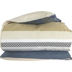Linnea Housse de couette 260x240 cm percale coton MARLOW acier