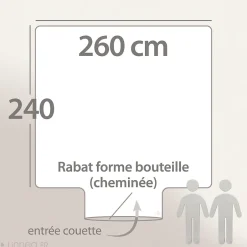 Linnea Housse de couette 260x240 cm percale coton MARLOW acier