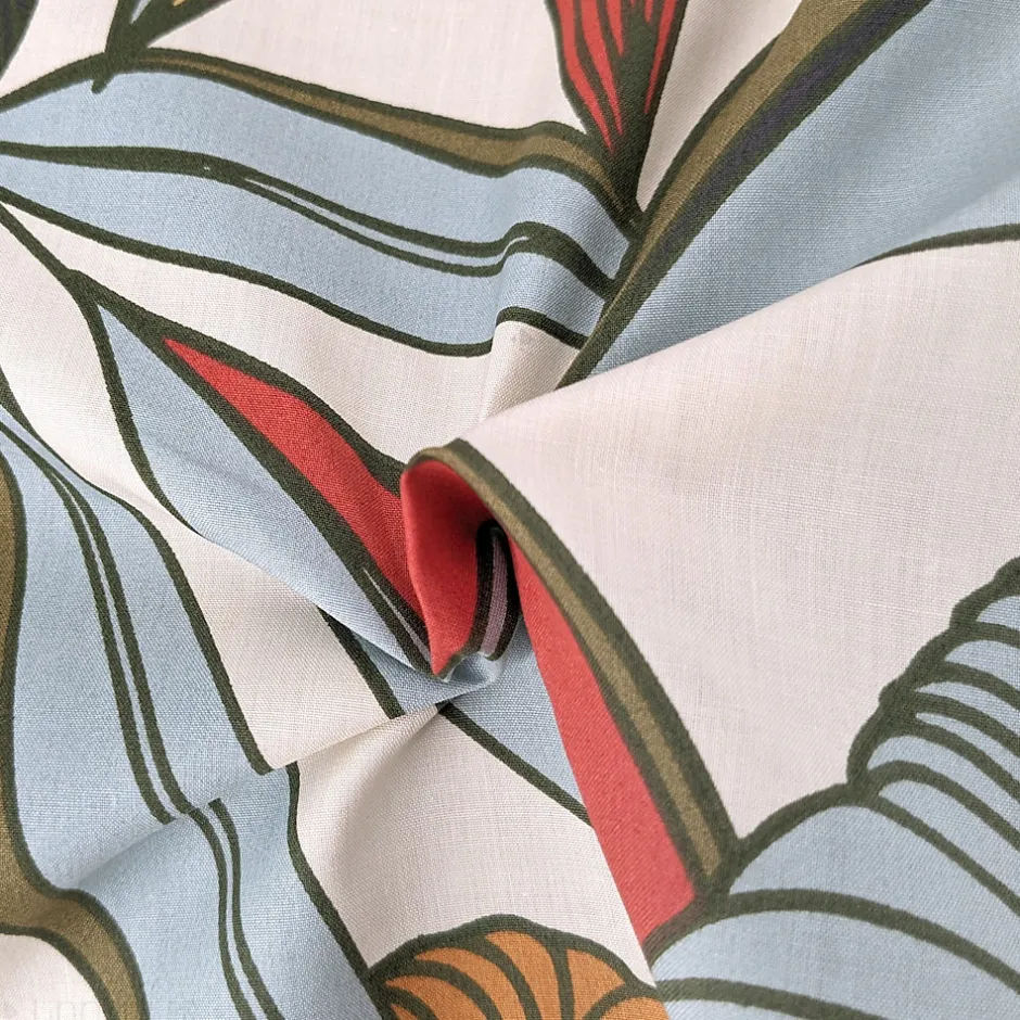 Linnea Housse de couette 260x240 cm percale coton CASCADE vert sauge