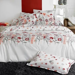 Linnea Housse de couette 200x200 cm Percale pur coton PETITE FOLIE Rouge Outlet