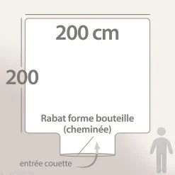 Linnea Housse de couette 200x200 cm Percale pur coton PETITE FOLIE Rouge Outlet