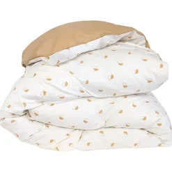 Linnea Housse de couette 280x240 cm percale coton ALEX marron Moka Discount