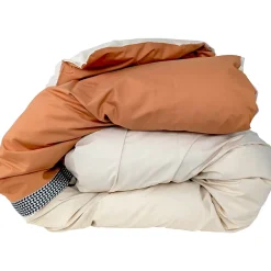 Linnea Housse de couette 260x240 cm percale coton MACASSAR Cognac New