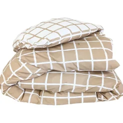 Linnea Housse de couette 200x200 cm percale coton DDM MAX Beige