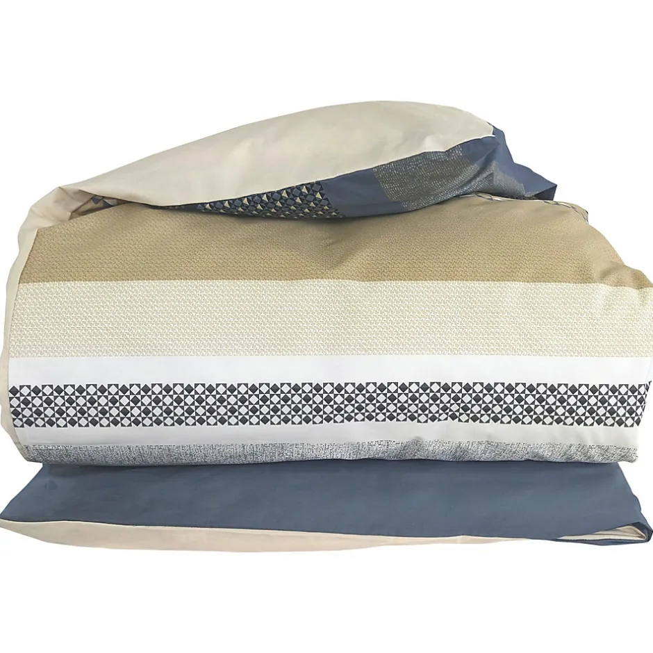 Linnea Housse de couette 140x200 cm percale coton MARLOW acier