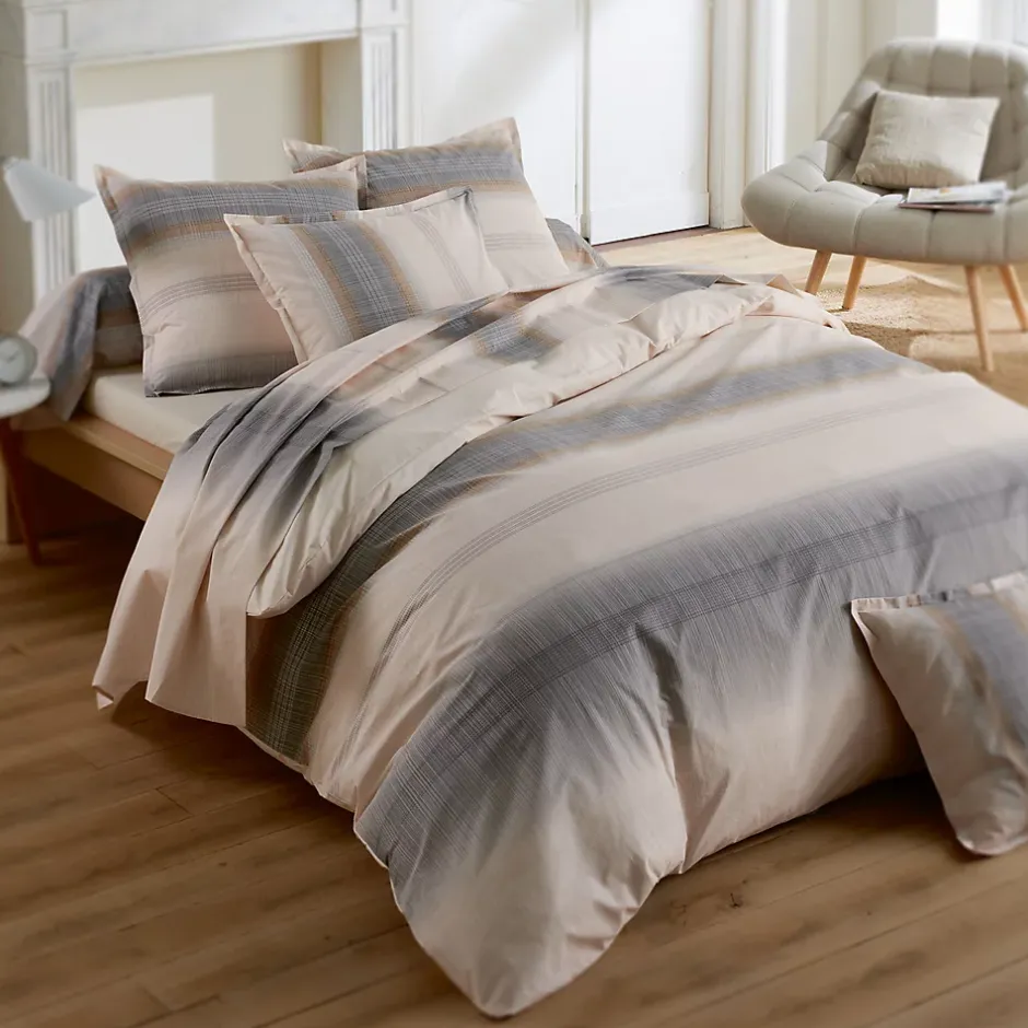 Linnea Housse de couette 300x240 cm percale coton ESTEBAN Beige Outlet