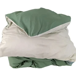 Linnea Housse de couette 240x220 cm percale coton NOA vert Kaki