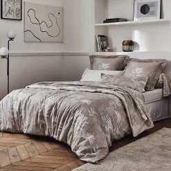 Linnea Housse de couette 240x220 cm satin de coton CAYENNE beige ficelle