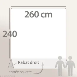 Linnea Housse de couette 260x240 cm Satin de coton ODEON Marron clair Sale