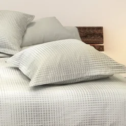 Linnea Housse de couette 240x220 cm Satin de coton CONCORDE Gris clair Outlet