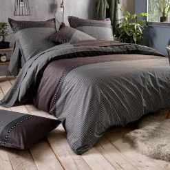 Linnea Housse de couette 280x240 cm satin de coton ENZO noir Online