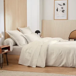 Linnea Housse de couette 140x200 cm satin de coton GRAND HÔTEL sable Hot