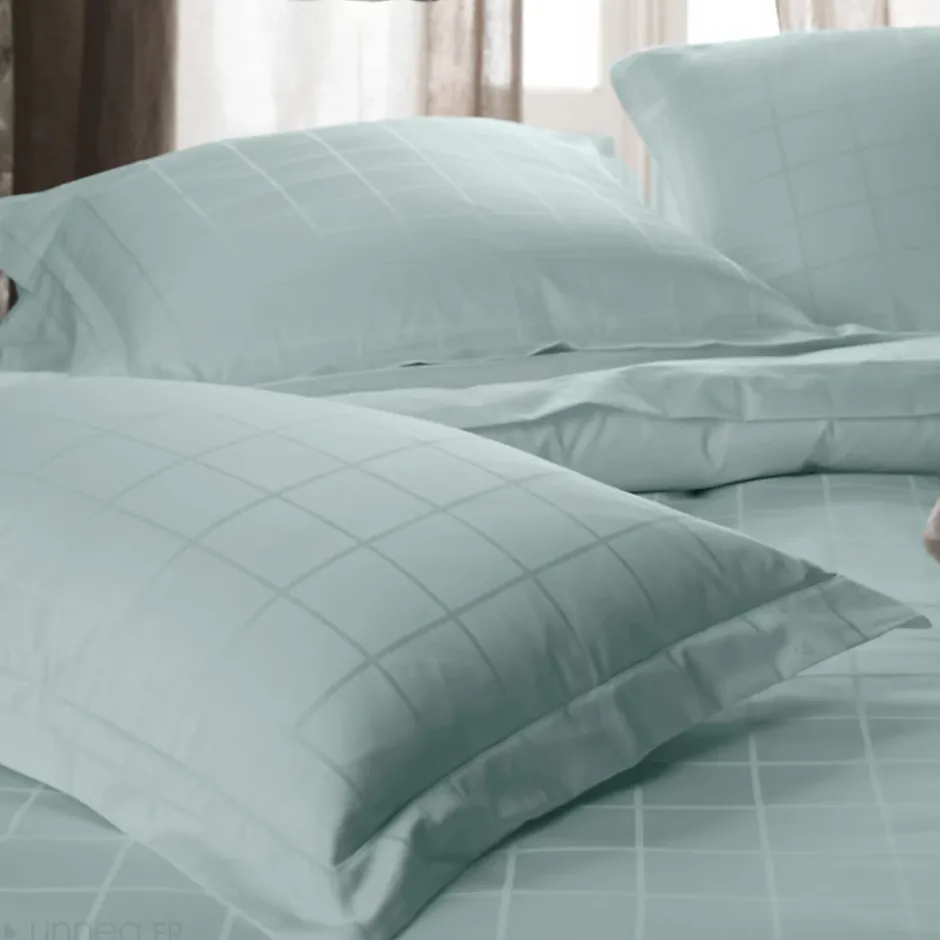 Linnea Housse de couette 280x240 cm satin CONCERTO rayures vert Lichen