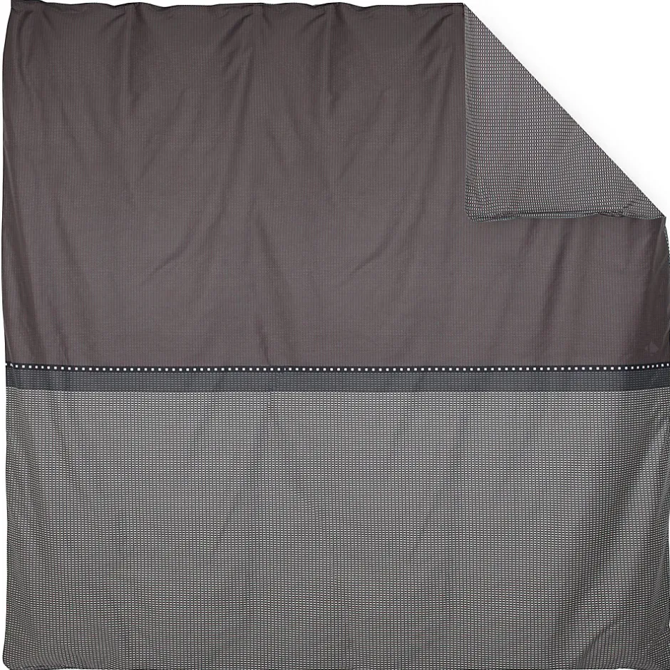 Linnea Housse de couette 260x240 cm satin de coton ENZO noir Discount