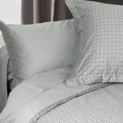 Linnea Housse de couette 240x220 cm Satin de coton ETOILE Gris clair Hot