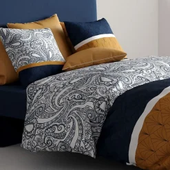 Atelier Du Coton Housse de couette 260x240 Dakota + 2 taies coton 57 fils Discount