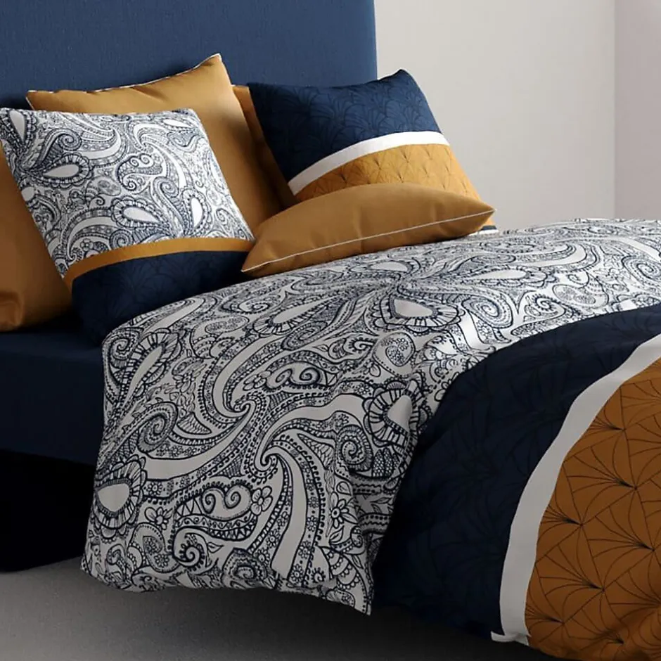 Atelier Du Coton Housse de couette 260x240 Dakota + 2 taies coton 57 fils Discount