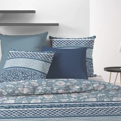 Atelier Du Coton Housse de couette 240x220 Debby + 2 taies coton bio 57 fils