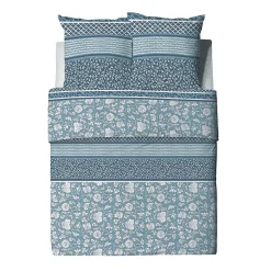 Atelier Du Coton Housse de couette 260x240 Debby + 2 taies coton bio 57 fils