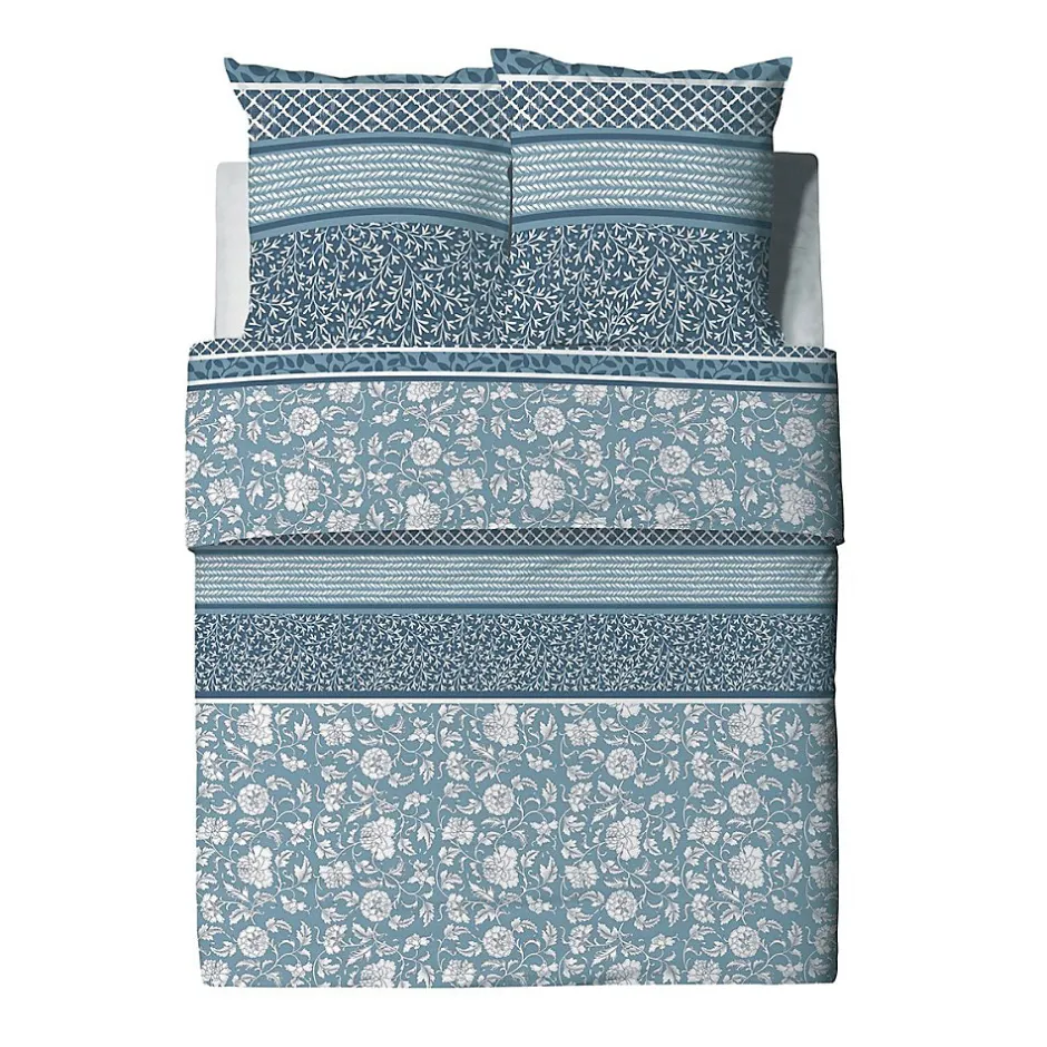 Atelier Du Coton Housse de couette 260x240 Debby + 2 taies coton bio 57 fils