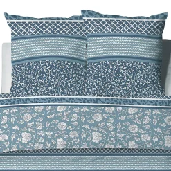 Atelier Du Coton Housse de couette 260x240 Debby + 2 taies coton bio 57 fils